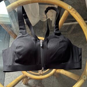 Victoria's Secret Black Front-Zip Sports Bra